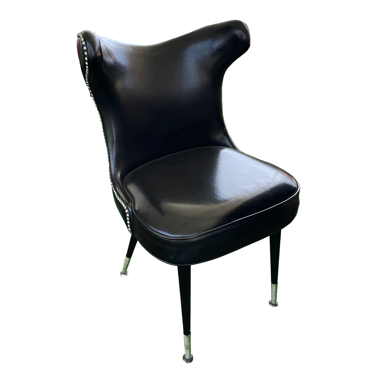 Set of Six Mid-Century Leather Dining Chairs
