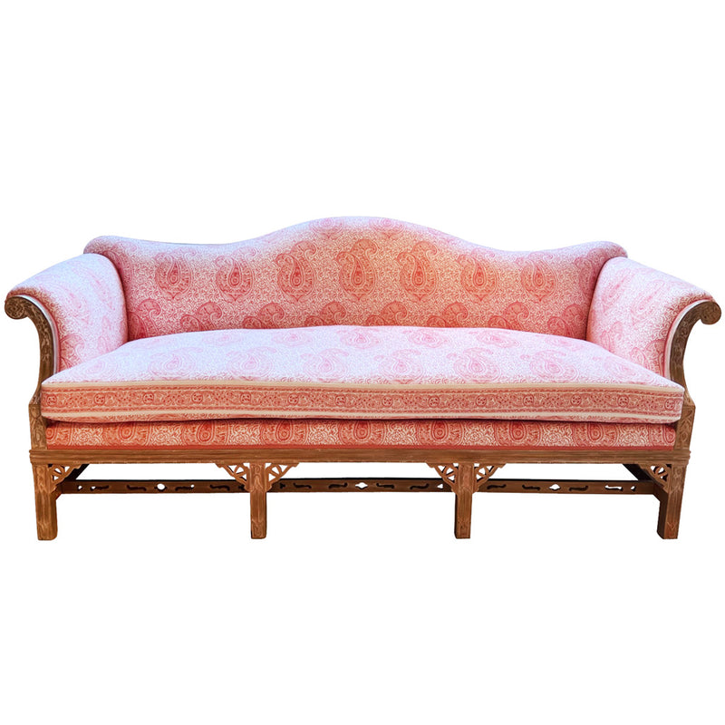 Carved Camelback Chippendale Settee