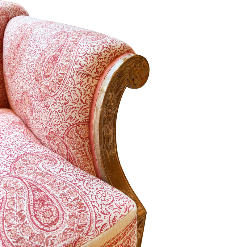 Carved Camelback Chippendale Settee