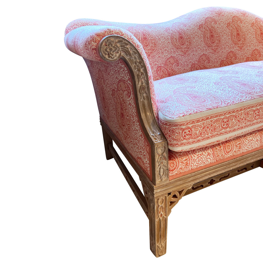 Carved Camelback Chippendale Settee