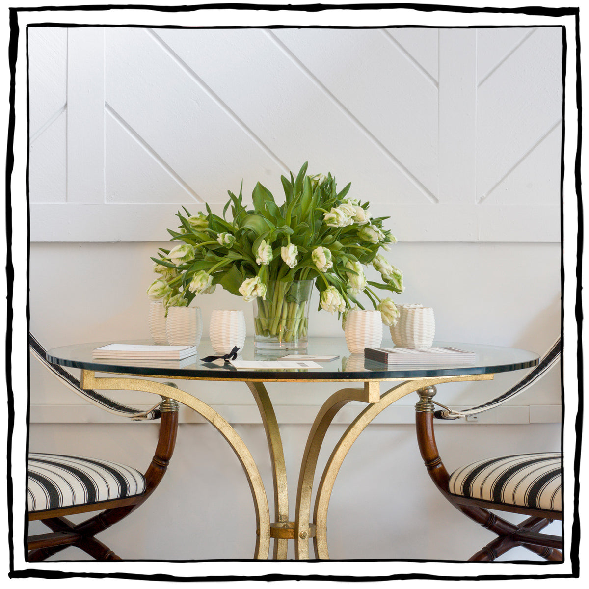 Bisque Porcelain Trompe l'oeil Wicker Photophores