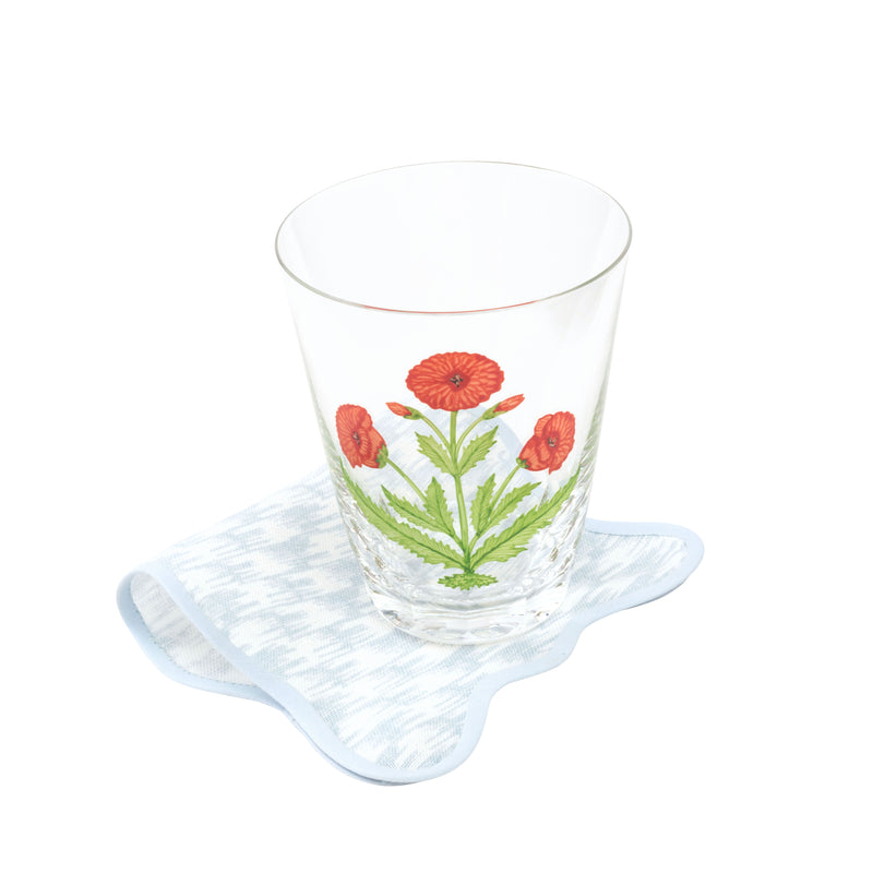 Papavero Hand-Painted Crystal Tumbler