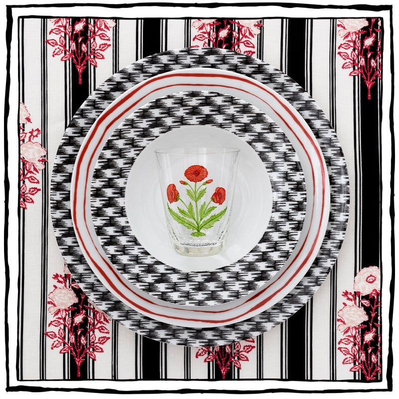 Papavero Hand-Painted Crystal Tumbler