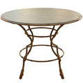 Jacques Adnet Style Faux Bamboo Circular Table