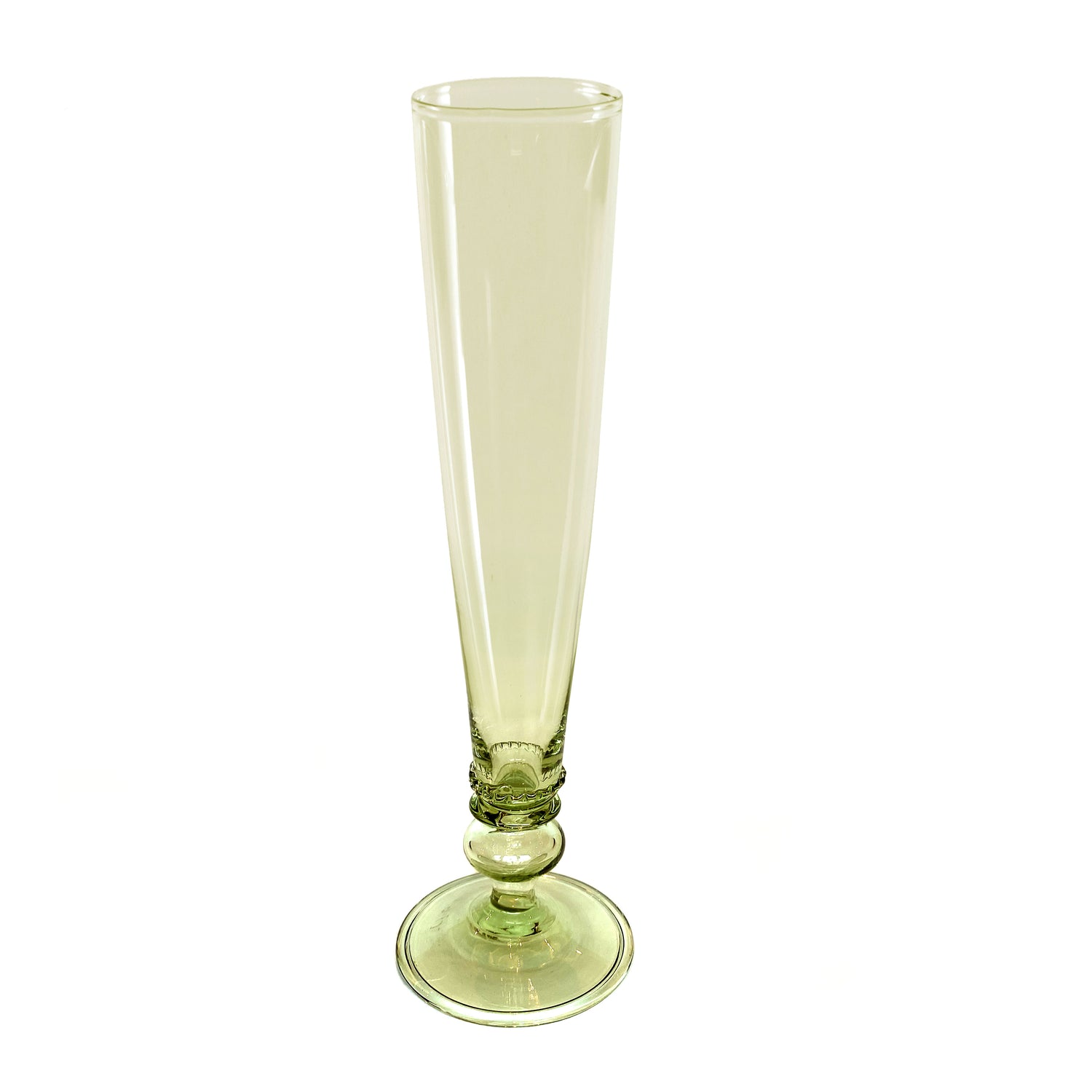 Clear Green Champagne Flute