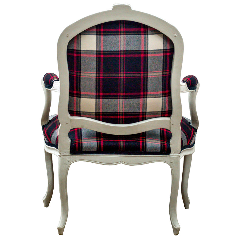 A Pair of French Louis XV Period Off-White Painted Armchairs