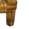 A Pair of Bamboo Half Moon Étagères with Glass Shelves