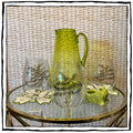 Hand-Painted Fern Wine Glasses