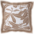 Giardino Foglia Pillow with Branca Stripe Flange