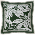 Giardino Foglia Pillow with Branca Stripe Flange