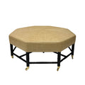 Brighton Octagonal 48"D Ottoman in Raffia Quadri Natural