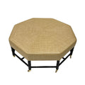 Brighton Octagonal 48"D Ottoman in Raffia Quadri Natural