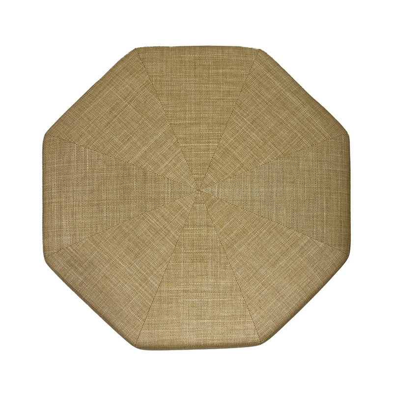 Brighton Octagonal 48"D Ottoman in Raffia Quadri Natural