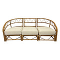 Three-Piece Bamboo and Rattan Sofa by Audoux Minet