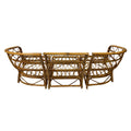 Three-Piece Bamboo and Rattan Sofa by Audoux Minet