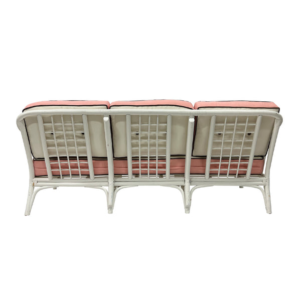 Vintage Painted Rattan Sofa