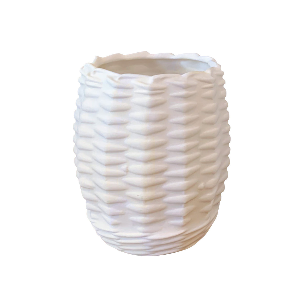 Bisque Porcelain Trompe l'oeil Wicker Photophores