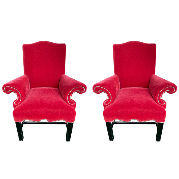 A Pair of Vintage Chippendale Style Arm Chairs