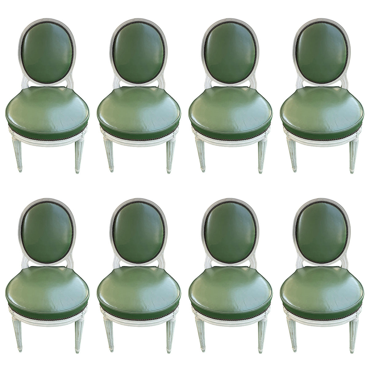 Set of 8 Dining Chairs by Maison Jansen