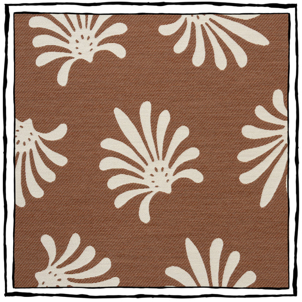 Giardino Palma Pillow with Branca Stripe Flange