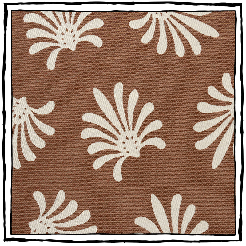 Giardino Palma Pillow with Branca Stripe Flange