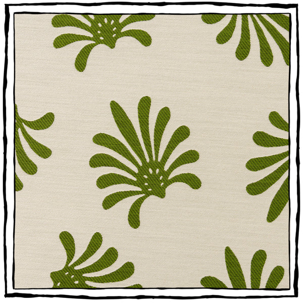 Giardino Palma Pillow with Branca Stripe Flange