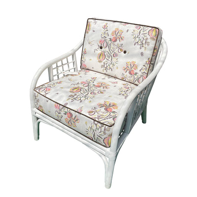 Shaped Rattan Arm Chair