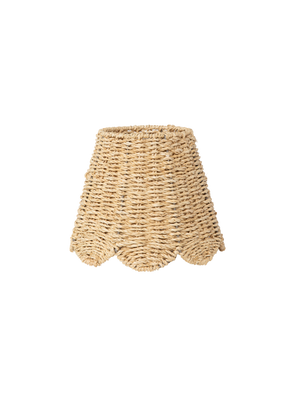 Scalloped Lampshade in Ivory Twisted Seagrass