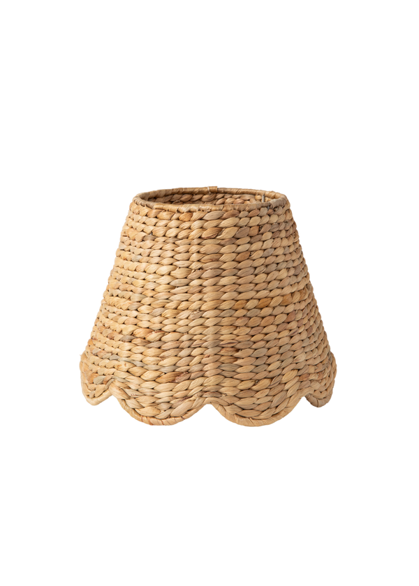 Scalloped Lampshade in Water Hyacinth