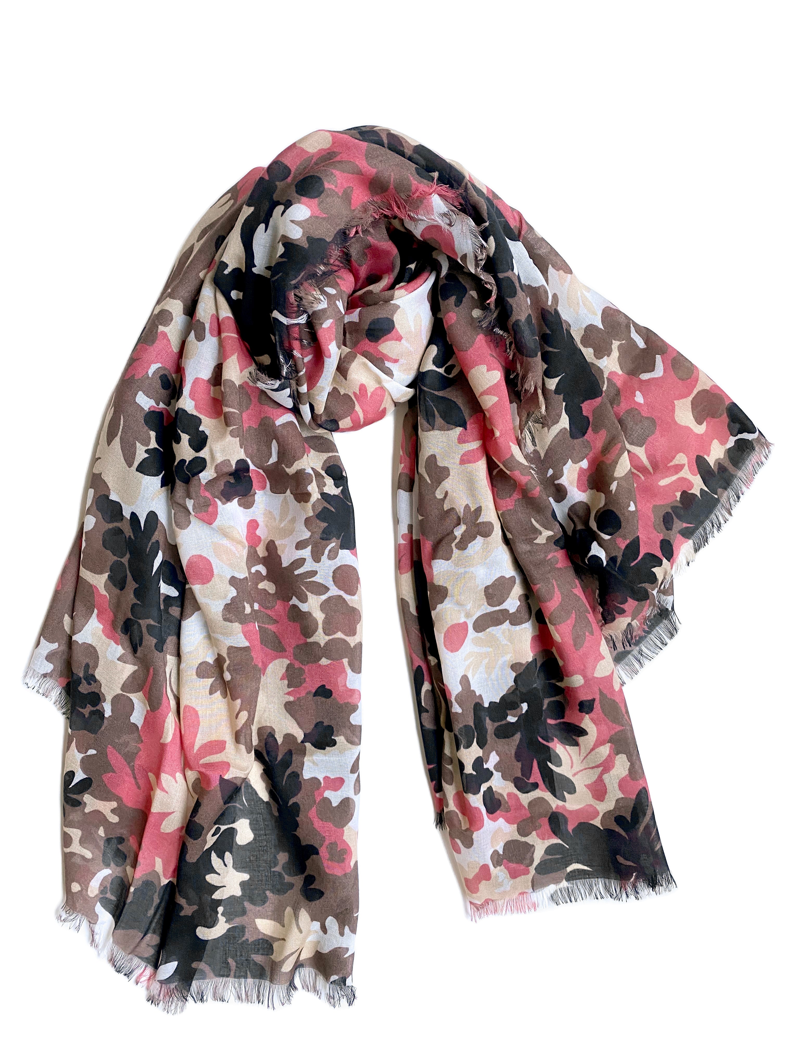 Verdure Camo Silk Scarf - St. Moritz