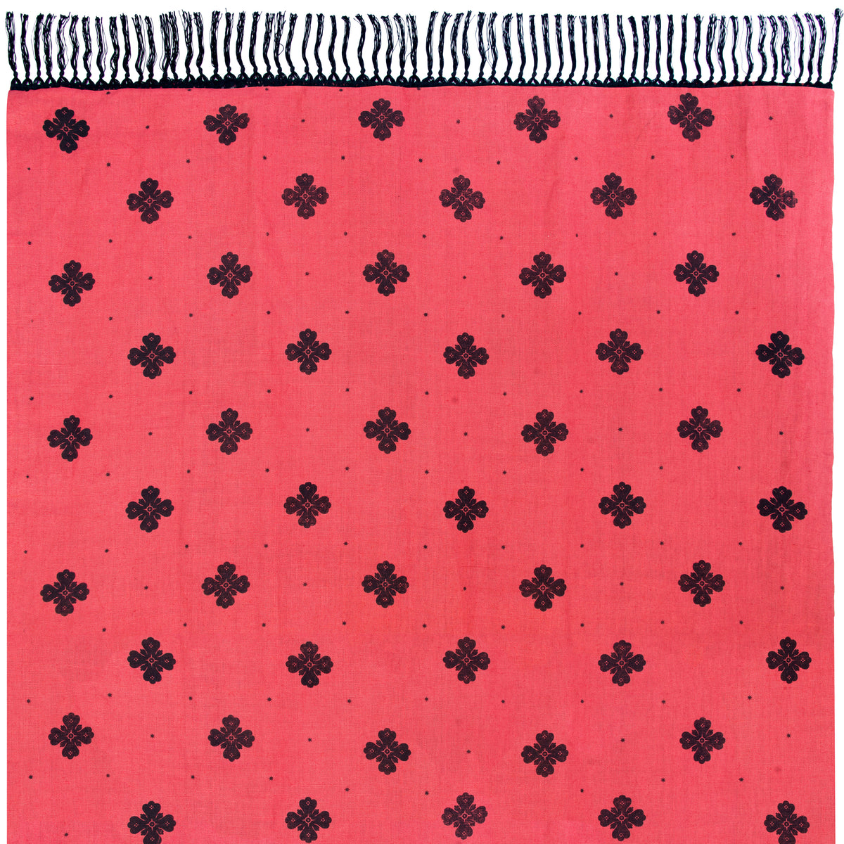 Embroidered Tartan Fleurette Throw