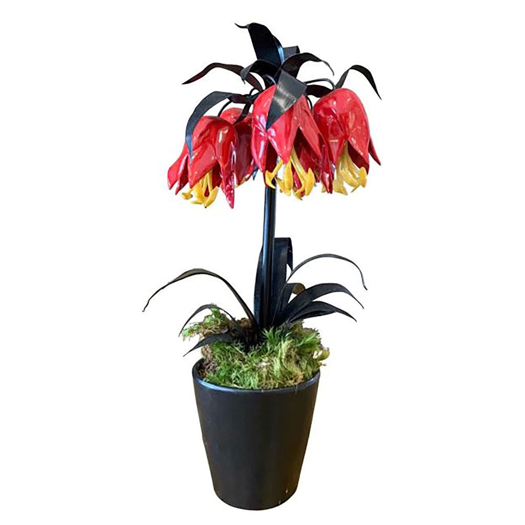Hand-Painted Fritillaria with Black Metal Foliage