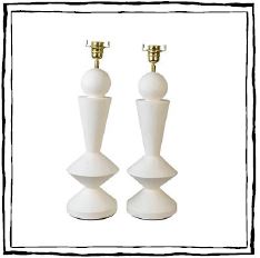 Geometric Plaster Lamp by Massimo Mangiardi