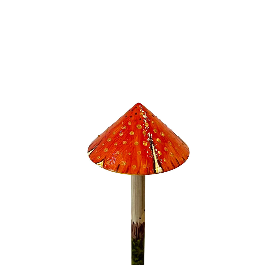 Wireless, Hand-painted Mushroom Lamps Red